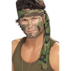 Cinta para el pelo camuflaje ejercito rambo bandana