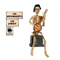Esqueleto banjo 31 cm con sonido y movimiento
