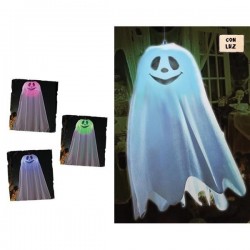 Fantasma con luz 60 cms colgante halloween