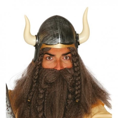 Casco barbaro guerrero vikingo