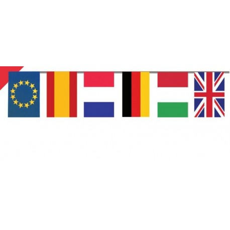 Banderas plastico internacionales 20X30 cm 50 metros