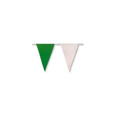 Bandera triangulo plastico verde y blanco andaluci
