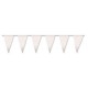 Banderas triangulares plastico blanco 5 metros 20x30 cm