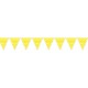 Banderas triangulares plastico amarillo puntos 5 m