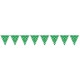 Banderas triangulares plastico puntos verde 5 metr