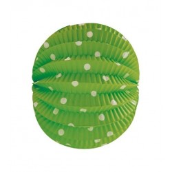 Farolillo verde pistacho lunares esferico 22 cm f