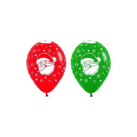 Globo feliz navidad r12 36 cm rojos y verdes