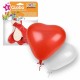 Globos corazon rojo y blanco 6 unidades 25 cm