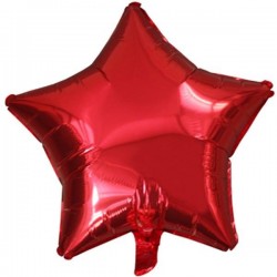 Globo estrella rojo foil para helio