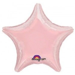 Globo estrella rosa pastel 19 foil