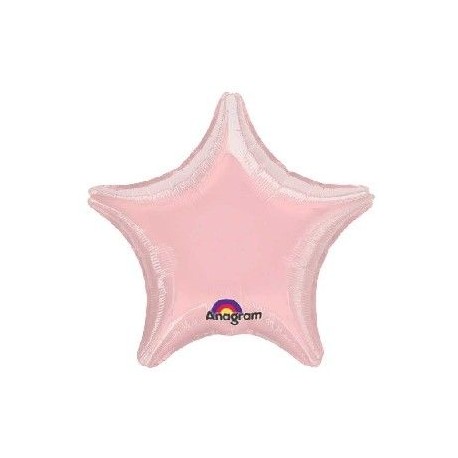 Globo estrella rosa pastel 19 foil