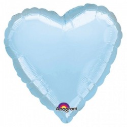 Globo corazon azul pastel foil 18 45 cm
