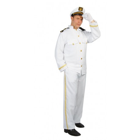 Disfraz capitan de barco crucero yate talla L 52 54