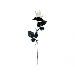 Rosa negra con calavera 44 cm decoracion halloween