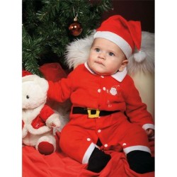 Disfraz papa noel bebe 1-12 meses navidad