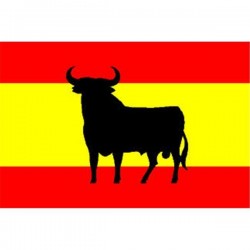 Bandera espana 60x90 con toro