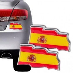 Banderas espana para el coche 45x30 2 unidades