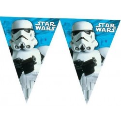 Guirnalda star wars triangular 23 metros plastico