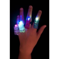 Dedos luminosos con luz 4 unidades