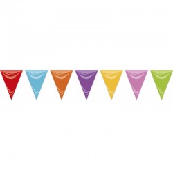 Bandera triangular multicolor fiestas 20
