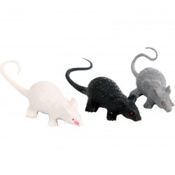 Ratas 3 unidades 11 cm negra gris y blanca