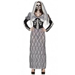 Disfraz novia esqueleto fantasma mujer talla l