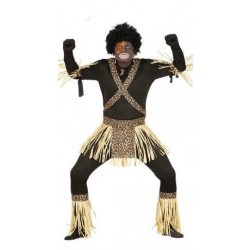 Disfraz zulu talla L hombre 52 54 africano tribal