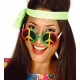 Gafas hippie simbolo paz multicolor anos 60