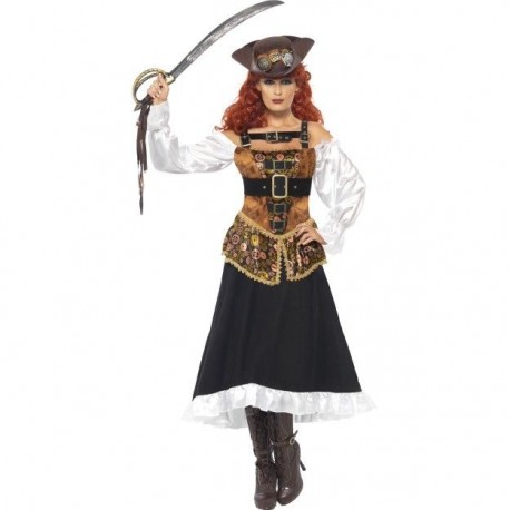 Disfraz pirata steam punk talla s mujer