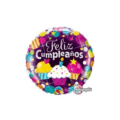 Globo feliz cumpleanos cupcakes 18 46 cm