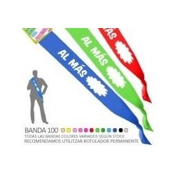 Banda al mas (escribir) 100 mm ancho colores sur