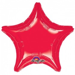 Globo estrella roja 32 jumbo gigante helio foil 80 cm