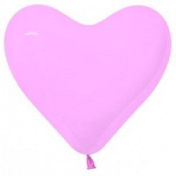 Globo corazon rosa latex 30 cm 12 50 unidades