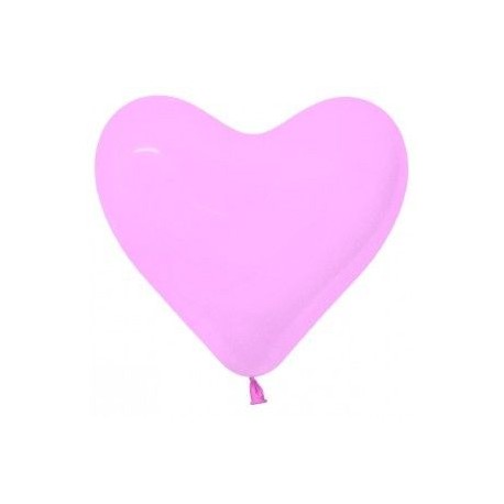 Globo corazon rosa latex 30 cm 12 50 unidades