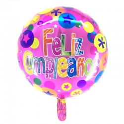 Globo feliz cumpleanos 46 cm 18 rosa