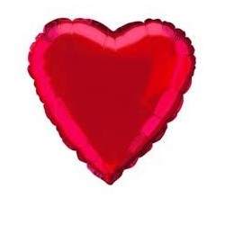 Globo corazon rojo 18 helio o aire 45 cm