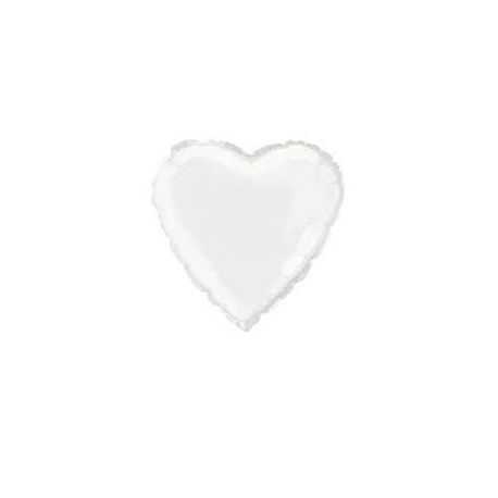 Globo corazon blanco 45 cm