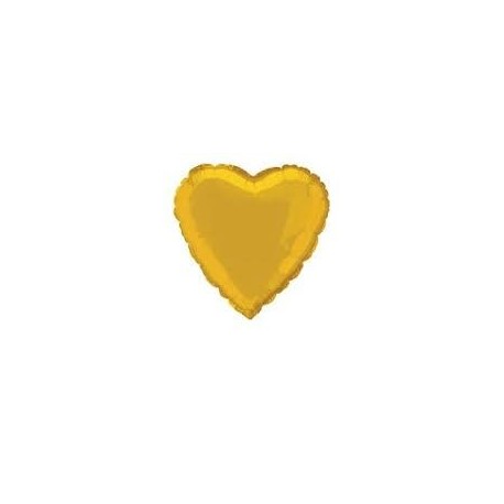 Globo corazon dorado 45 cm