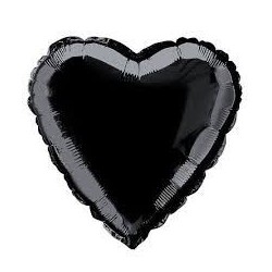Globo corazon negro 45 cm