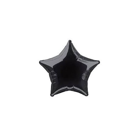 Globo estrella negro claro 50 cm
