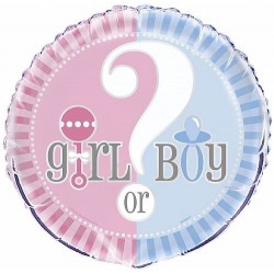 Globo para baby shower girl or boy 45 cm 18