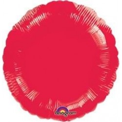 Globo rojo redondo foil 18 45 cm helio o aire