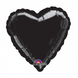 Globo corazon negro 18 45 cm helio o aire