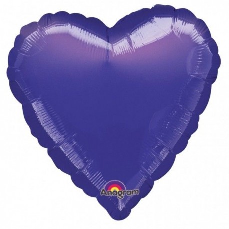 Globo corazon morado 18 45 cm helio o aire
