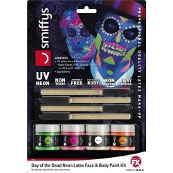 Kit de latex liquido para maquillar de colores neon