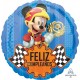 Globo mickey coche feliz cumpleanos 18 45 cm helio o aire