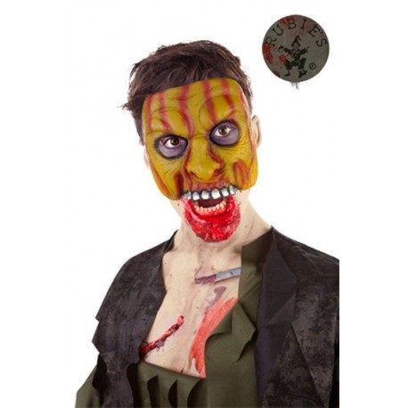 Media mascara zombie de halloween caminante