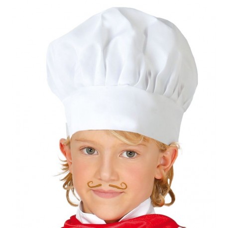 Gorro cocinero infantil blanco master chef para nino