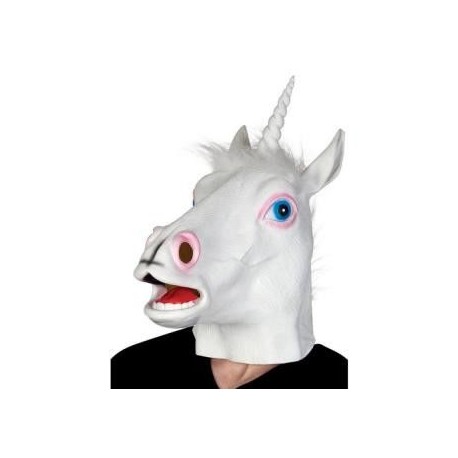 Mascara de unicornio blanco para hombre careta adulto