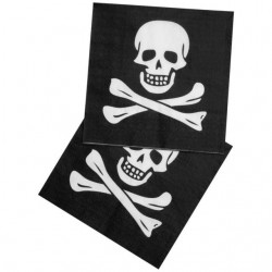 Servilletas piratas baratas 12 unidades 33x33 cm